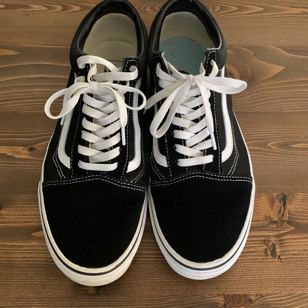 Mens Black and White Vans